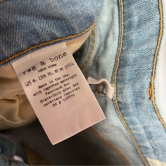 Rag & Bone The Dre Thrasher Boyfriend Jeans Light Wash Size 26 - Picture 9 of 15